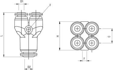 Y CONNECTOR MANIFOLD